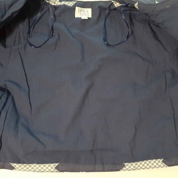 💎NWT Star Quilted Blue & White Crop Jacket - Picture 4 of 14